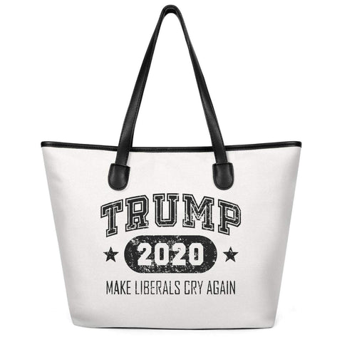 Women's Trump 2020 CRY AGAIN Canvas Shoulder Bag Retro Shoulder Hand Bag for School