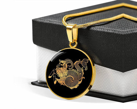 Personalized Capricorn Zodiac Necklace, Luxury Customized Necklace, Engraved Capricorn Gifts, Capricorn Horoscope Present, Goat Lover Gift