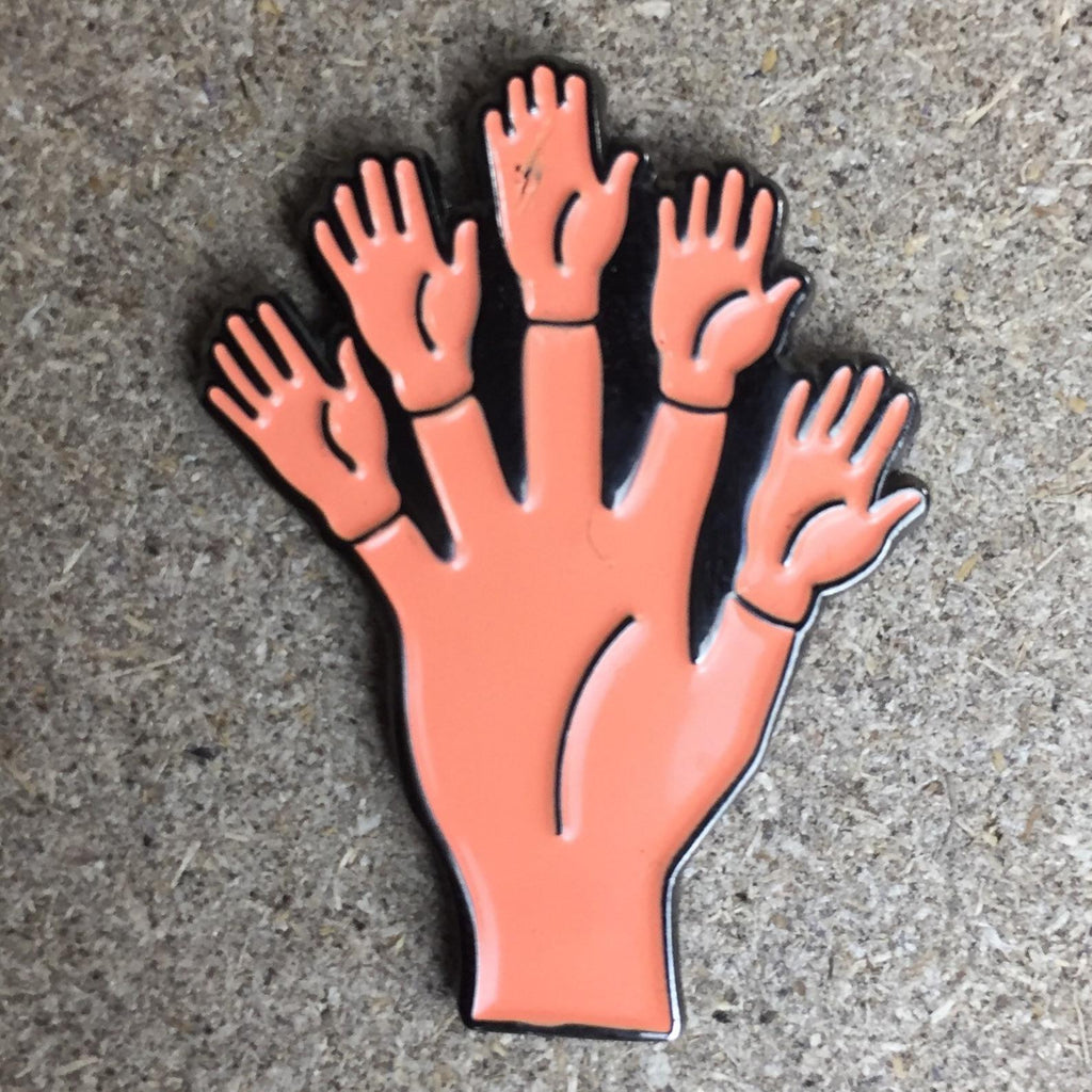 Miniature Hand Festival Enamel Hat Pin