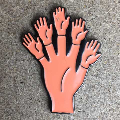 Miniature Hand Festival Enamel Hat Pin