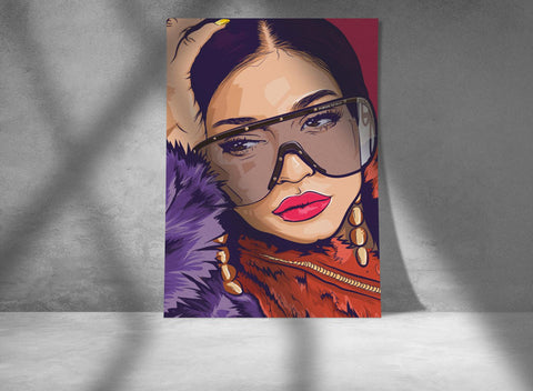 Kylie Jenner Custom Printing, Home Decor, Wall Hanging, Custom Canvas, Kylie Jenner Home Decor