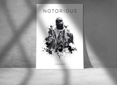 Notorious BIG Custom Poster, Notorious BIG Canvas Rolls, Custom Music Canvas, Home decor, Wall Hanging