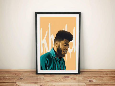 Khalid Custom Printing, Home Decor, Wall Hanging, Custom Music Canvas, Khalid Home Decor, Singer Canvas Rolls