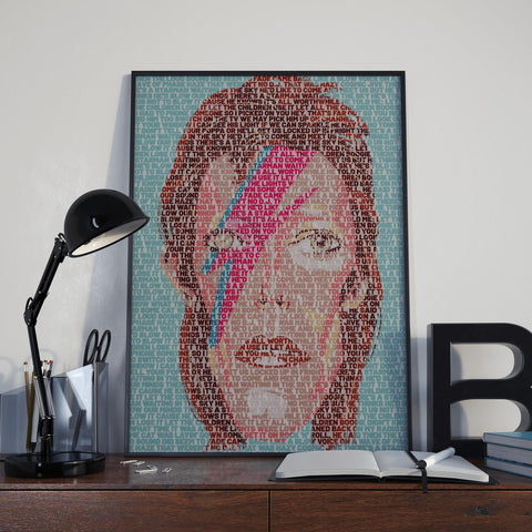 David Bowie Custom Printing, Home Decor, Wall Hanging, Custom Music Canvas, David Bowie Home Decor, Singer Canvas Rolls