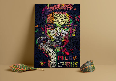 Miley Cyrus Custom Printing, Home Decor, Wall Hanging, Custom Music Canvas, Miley Cyrus Home Decor, Singer Canvas Rolls