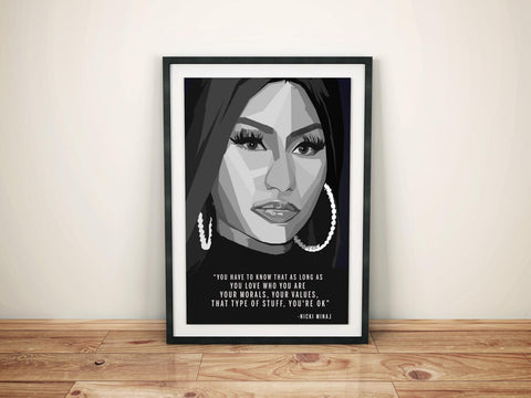 Nicki Minaj Custom Poster, Nicki Minaj Canvas Rolls, Custom Music Canvas, Home decor, Wall Hanging, Rapper Canvas Rolls