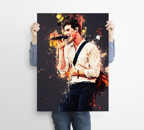 Shawn Mendes Custom Poster, Shawn Mendes Canvas Rolls, Custom Music Canvas, Home decor, Wall Hanging, Singer Canvas Rolls