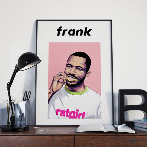 Frank Ocean Custom Poster, Frank Ocean Canvas Rolls, Custom Music Canvas, Home decor, Wall Hanging, Rapper Singer Canvas, Hip Hop Print