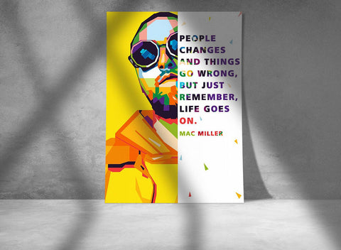 Mac Miller Custom Printing, Home Decor, Wall Hanging, Custom Music Canvas, Mac Miller Home Decor