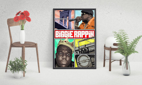 Notorious BIG Custom Poster, Notorious BIG Canvas Rolls, Custom Music Canvas, Home decor, Wall Hanging