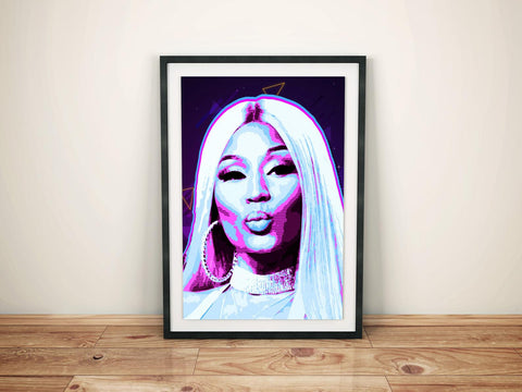 Nicki Minaj Custom Poster, Niki Minaj Canvas Rolls, Custom Music Canvas, Home decor, Wall Hanging, Rapper Canvas Rolls