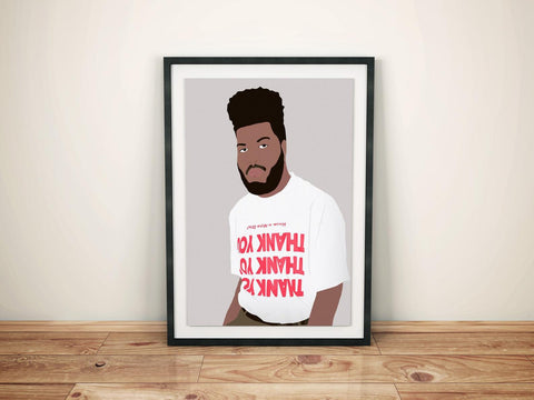 Khalid Custom Printing, Home Decor, Wall Hanging, Custom Music Canvas, Khalid Home Decor, Singer Canvas Rolls