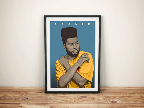 Khalid Custom Printing, Home Decor, Wall Hanging, Custom Music Canvas, Khalid Home Decor, Singer Canvas Rolls