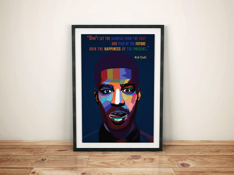 Kid Cudi Custom Printing, Home Decor, Wall Hanging, Custom Music Canvas, Kid Cudi Home Decor, Singer, Musician Canvas Rolls