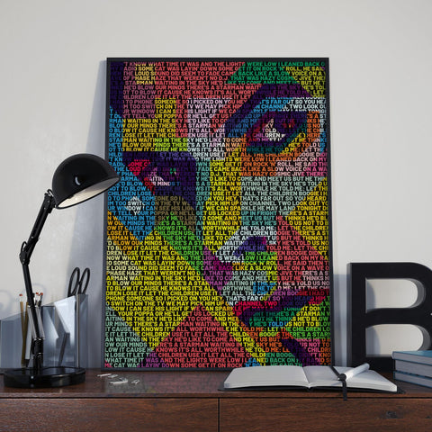 David Bowie Custom Printing, Home Decor, Wall Hanging, Custom Music Canvas, David Bowie Home Decor, Singer Canvas Rolls