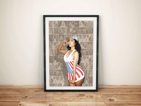 Nicki Minaj Custom Poster, Nicki Minaj Canvas Rolls, Custom Music Canvas, Home decor, Wall Hanging, Rapper Canvas Rolls