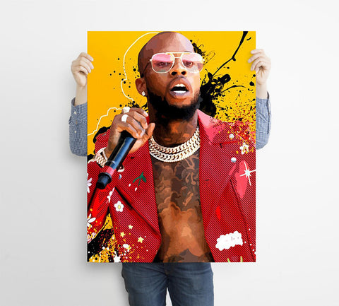 Tory Lanez Custom Poster, Tory Lanez Canvas Rolls, Custom Music Canvas, Home decor, Wall Hanging, Singer Rapper Canvas Rolls