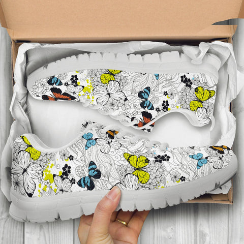 Cute Butterfly Shoes Butterfly Printed Sneakers Butterfly Running Shoes Butterfly Lover Gifts Clothing for Womens Mens Kids Adults