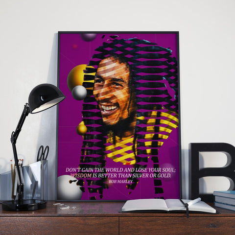 Bob Marley Custom Printing, Home Decor, Wall Hanging, Custom Canvas, Bob Marley Art, Singer Print, Jamaican Musician