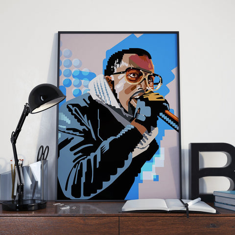 Kanye West Custom Poster, Kanye West Canvas Rolls, Custom Music Canvas, Home decor, Wall Hanging, Rapper Canvas Rolls