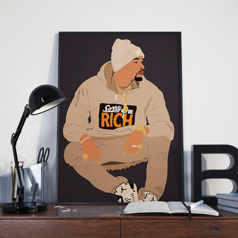 Chris Brown Custom Poster, Chris Brown Canvas Rolls, Custom Music Canvas, Home decor, Wall Hanging, Singer Canvas Rolls