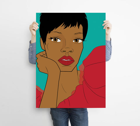 Rihanna Custom Poster, Music Canvas Rolls, Custom Canvas, Home decor, Wall Hanging, Singer Rihanna Poster, Rihanna Art