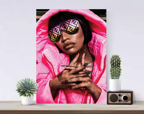 Nicki Minaj Canvas, Rapper Poster, Hip Hop Art, Music Canvas, Print Art, Gift Poster, Home Decor, Canvas Print, Gift for him, Gift for her