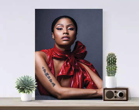 Nicki Minaj Canvas, Rapper Poster, Hip Hop Art, Music Canvas, Print Art, Gift Poster, Home Decor, Canvas Print, Gift for him, Gift for her