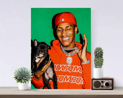 NLE Choppa Canvas, Rapper Poster, Hip Hop Art, Music Canvas, Print Art, Gift Poster, Home Decor, Canvas Print, Gift for him, Gift for her