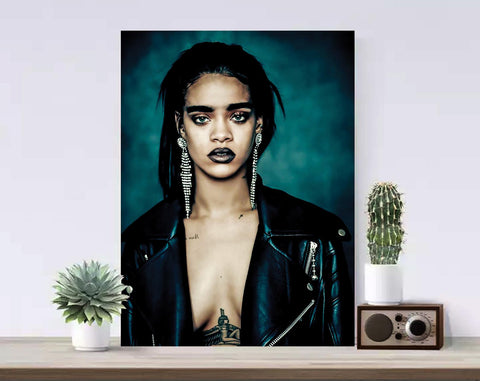 Rihanna Canvas, Singer Poster, Fashion Art, Music Canvas, Print Art, Gift Poster, Home Decor, Canvas Print, Gift for him, Gift for her