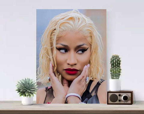 Nicki Minaj Canvas, Singer Poster, Rapper Art, Music Canvas, Print Art, Gift Poster, Home Decor, Canvas Print, Gift for him, Gift for her