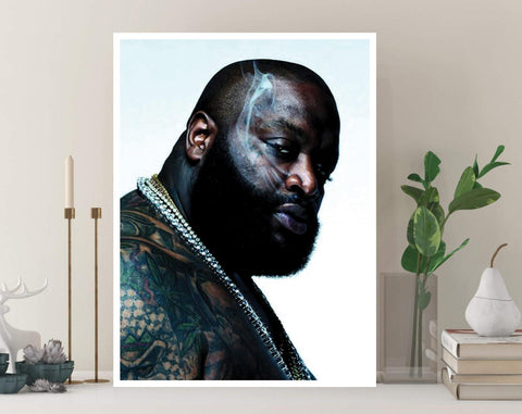 Rick Ross Canvas, Hip Hop Art, Kendrick Lamar, Music Canvas, Print Art, Gift Poster, Home Decor, Canvas Print, Gift for him, Gift for her