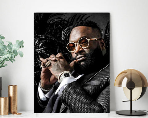 Rick Ross Canvas, Hip Hop Art, Kendrick Lamar, Music Canvas, Print Art, Gift Poster, Home Decor, Canvas Print, Gift for him, Gift for her