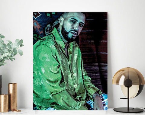 French Montana Canvas, Claude Montana Poster, Music Canvas, Print Art, Gift Poster, Home Decor, Canvas Print, Gift for him, Gift for her