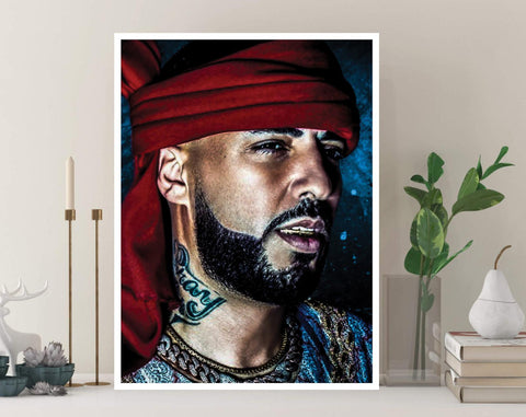 French Montana Canvas, Claude Montana Poster, Music Canvas, Print Art, Gift Poster, Home Decor, Canvas Print, Gift for him, Gift for her
