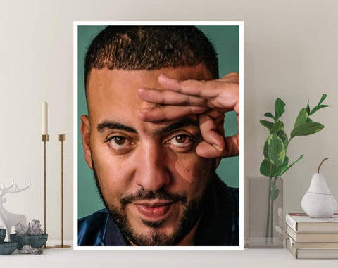 French Montana Canvas, Claude Montana Poster, Music Canvas, Print Art, Gift Poster, Home Decor, Canvas Print, Gift for him, Gift for her