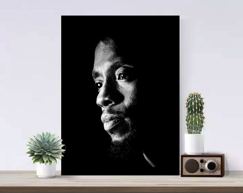 Chadwick Boseman Poster, Black Panther Canvas Rolls, Custom Canvas, Home decor, Wall Hanging, Hollywood Actor Chadwick Boseman Poster
