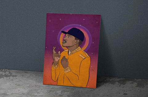 Chance The Rapper Poster, Custom Music Print, Music Poster, Custom Canvas, Home Decor, Wall Hangings, Chance Art