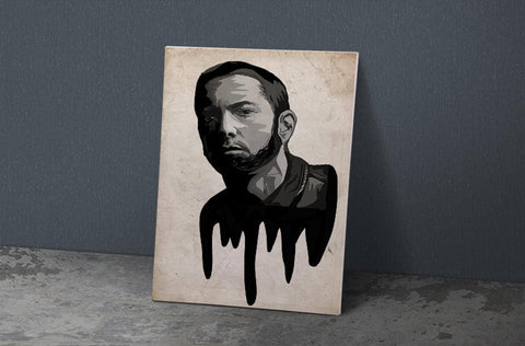 Eminem Poster, Custom Music Print, Music Poster, Custom Canvas, Home Decor, Wall Hangings, Rapper Eminem Art, Rap God