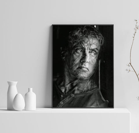 Rambo Poster, Last Blood Art, Movie Poster, John Rambo Art, Home Decor, Custom Poster, Canvas Poster, Rolled Canvas, Home Decoration