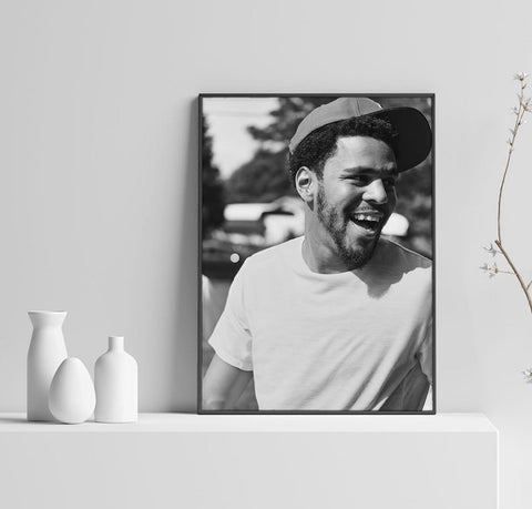 J Cole Poster, Dreamville Art, Music Poster, Hip Hop Print, Rap Home Decor, Rapper Wall Art, Custom Poster, Canvas Poster, Rolled Canvas