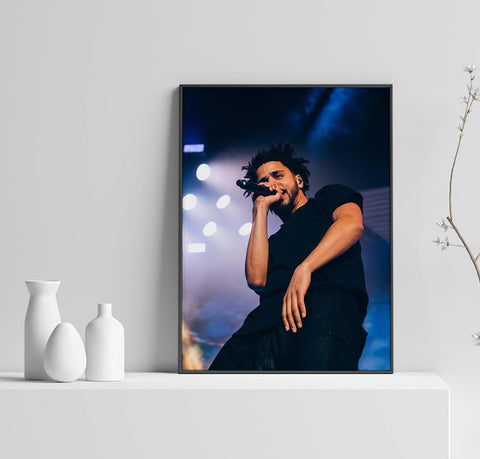 J Cole Poster, Dreamville Art, Music Poster, Hip Hop Print, Rap Home Decor, Rapper Wall Art, Custom Poster, Canvas Poster, Rolled Canvas