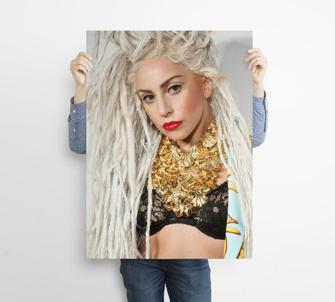 Lady Gaga Custom Poster, Music Canvas Rolls, Custom Canvas, Home decor, Wall Hanging, Singer Lady Gaga Poster, Lady Gaga Art