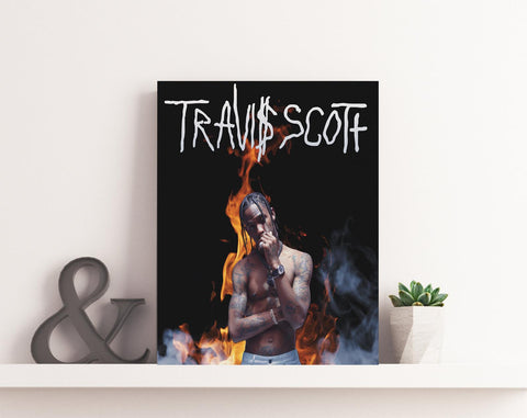 Travis Scott Canvas, Astroworld Poster, Music Canvas Rolls, Print Art, Gift Poster, Home Decor, Canvas Print, Gift for him, Gift for her