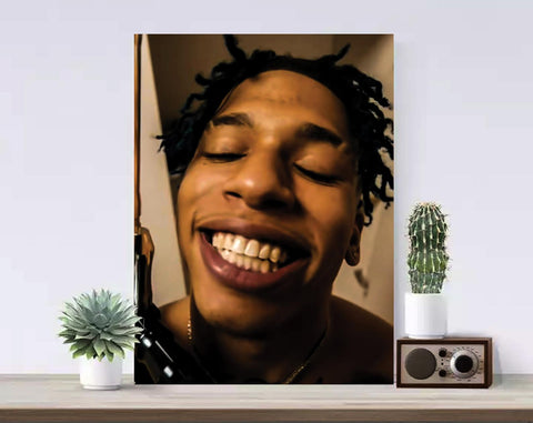 NLE Choppa Canvas, Rapper Poster, Hip Hop Art, Music Canvas, Print Art, Gift Poster, Home Decor, Canvas Print, Gift for him, Gift for her