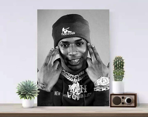 NLE Choppa Canvas, Rapper Poster, Hip Hop Art, Music Canvas, Print Art, Gift Poster, Home Decor, Canvas Print, Gift for him, Gift for her