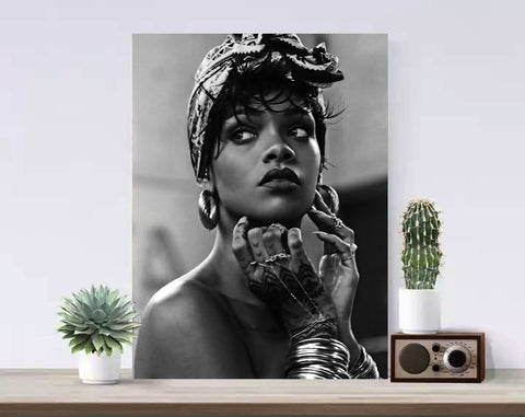 Rihanna Canvas, Singer Poster, Fashion Art, Music Canvas, Print Art, Gift Poster, Home Decor, Canvas Print, Gift for him, Gift for her