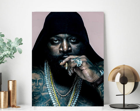 Rick Ross Canvas, Hip Hop Art, Kendrick Lamar, Music Canvas, Print Art, Gift Poster, Home Decor, Canvas Print, Gift for him, Gift for her