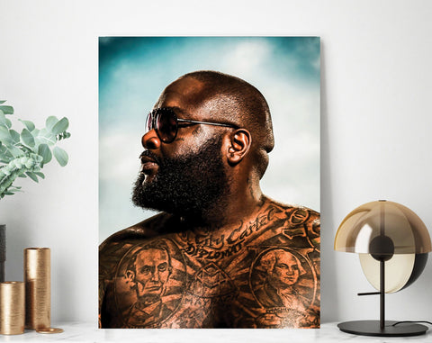 Rick Ross Canvas, Hip Hop Art, Kendrick Lamar, Music Canvas, Print Art, Gift Poster, Home Decor, Canvas Print, Gift for him, Gift for her