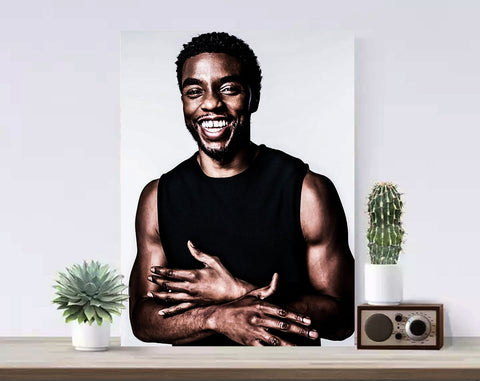 Chadwick Boseman Poster, Black Panther Canvas Rolls, Custom Canvas, Home decor, Wall Hanging, Hollywood Actor Chadwick Boseman Poster